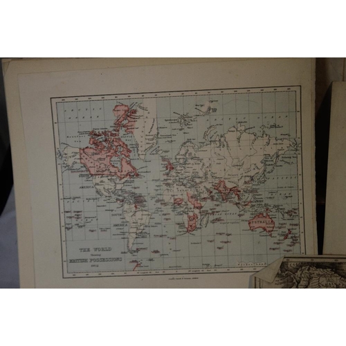 186 - A QUANTITY OF ANTIQUE MAPS, mainly 19th century to include county maps by Moule, Archer, Fullarton, ... 