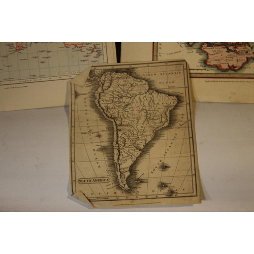 186 - A QUANTITY OF ANTIQUE MAPS, mainly 19th century to include county maps by Moule, Archer, Fullarton, ... 