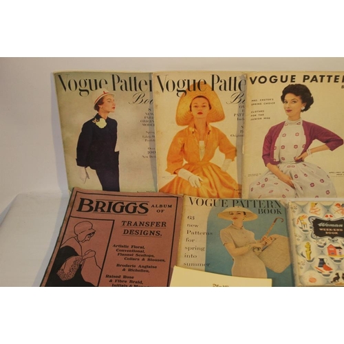 19 - VOGUE PATTERN BOOKS to include Spring 1950, Summer 1950, April-May 1952 and April-May 1965, together... 