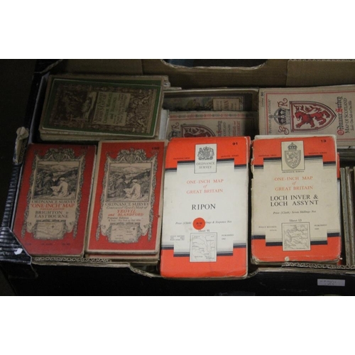 197 - A LARGE QUANTITY OF ORDNANCE SURVEY MAPS to include many early 20th century, 