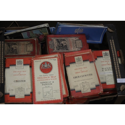 197 - A LARGE QUANTITY OF ORDNANCE SURVEY MAPS to include many early 20th century, 