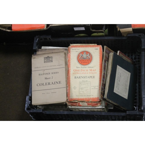 197 - A LARGE QUANTITY OF ORDNANCE SURVEY MAPS to include many early 20th century, 