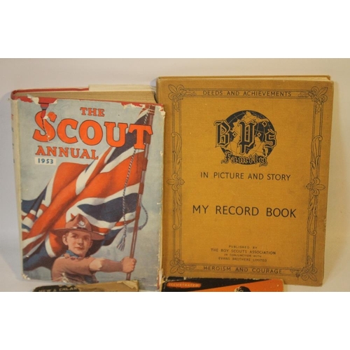 20 - SCOUTING INTEREST BOOKS to include 'The Scout Annual' 1953, 'B.P.'s Family In Picture and Story My R... 