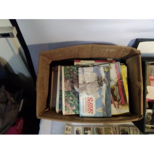 208 - THREE BOXES OF ASSORTED TEA AND CIGARETTE CARDS