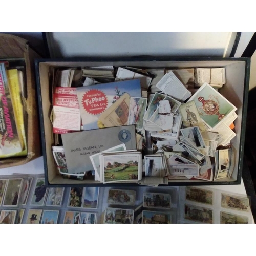 208 - THREE BOXES OF ASSORTED TEA AND CIGARETTE CARDS