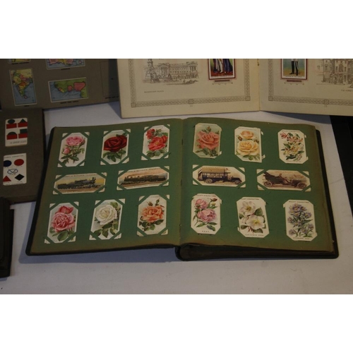 214 - A COLLECTION OF CIGARETTE CARDS IN VARIOUS ALBUMS, to include a small quantity of silks of British m... 