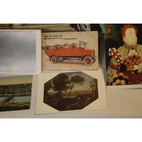 220 - A COLLECTION OF MIXED POSTCARDS, LOOSE AND IN ALBUMS, VARIOUS SUBJECTS, to include Transport, Buildi... 