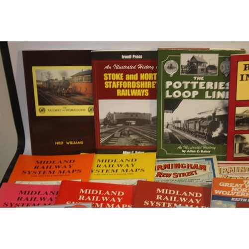 112 - RAILWAY INTEREST BOOKS - THE MIDLANDS to include 'Midland Railway System Maps' (x 5), 'The Potteries... 