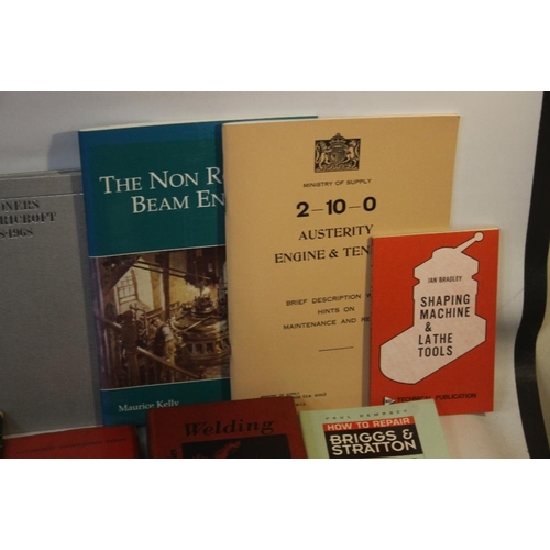 117 - A QUANTITY OF BOOKS ON STEAM ENGINES, TRACTION ENGINES, METALWORKING ETC. to include 'The Stirling E... 