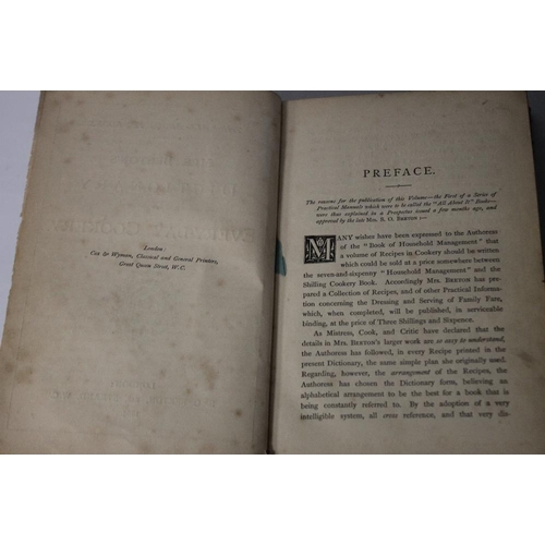 124 - MRS BEETON'S DICTIONARY OF EVERY-DAY COOKERY', published as 'The All About It Books' by S. O. Beeton... 