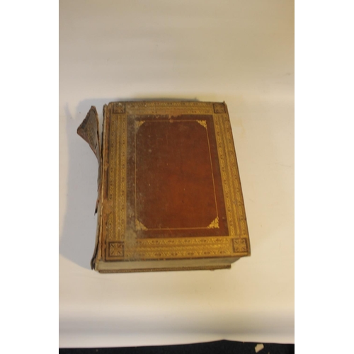 137 - THREE ANTIQUARIAN BIBLES  A/F, comprising Rev. John Hewlett, Vols. I and III, and David Davidson - '... 