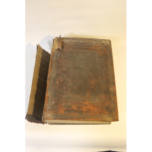 137 - THREE ANTIQUARIAN BIBLES  A/F, comprising Rev. John Hewlett, Vols. I and III, and David Davidson - '... 