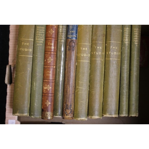 144 - TWENTY BOUND VOLUMES OF 'THE STUDIO' MAGAZINE, late 19th century / early 20th century with various b... 