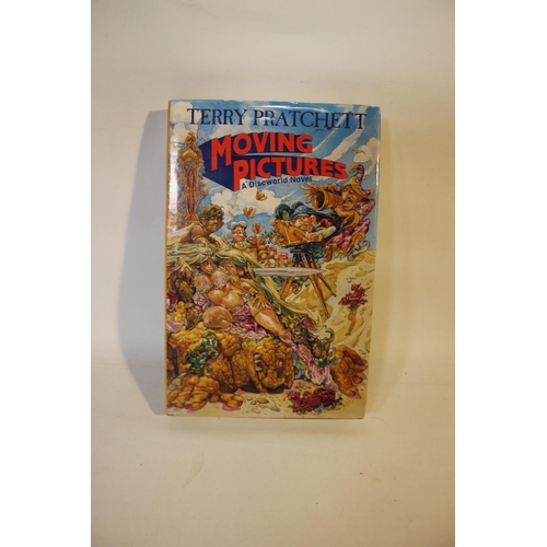 15 - TERRY PRATCHETT SIGNED FIRST EDITION - 'MOVING PICTURES', Victor Gollancz ltd. 1990, inscription rea... 