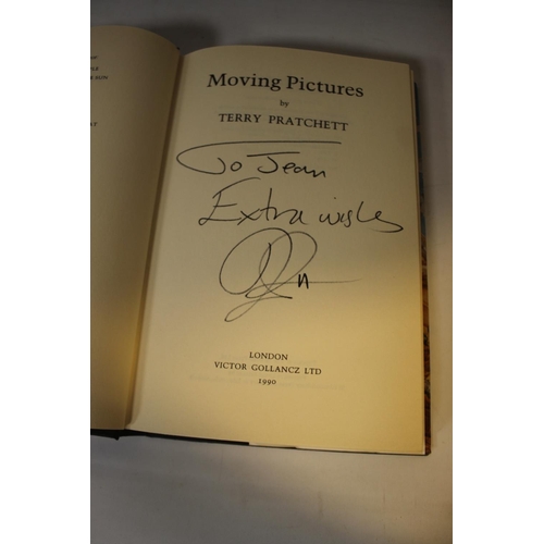 15 - TERRY PRATCHETT SIGNED FIRST EDITION - 'MOVING PICTURES', Victor Gollancz ltd. 1990, inscription rea... 