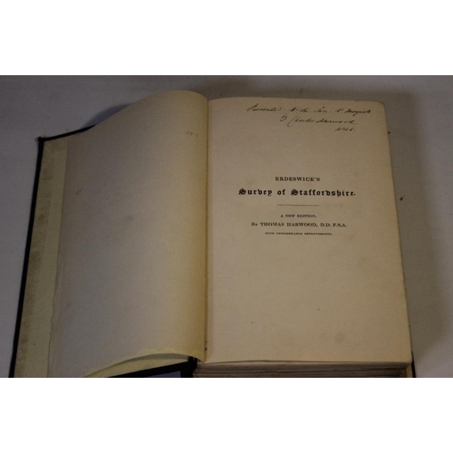 154 - ANTIQUARIAN STAFFORDSHIRE INTEREST BOOKS to include 'History, Gazetteer and Directory of Staffordshi... 