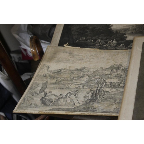 363 - A TRAY OF UNFRAMED ENGRAVINGS ETC., various artists and subjects to include Rossini, Vincenzo Balest... 