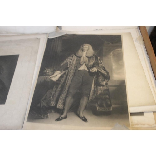 370 - A TRAY OF UNFRAMED ENGRAVINGS ETC., various artists and subjects to include B. Weft, C. Bargue, A. E... 