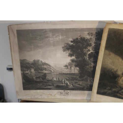 372 - A TRAY OF UNFRAMED ENGRAVINGS ETC., various artists and subjects to include William Collins, J. A. K... 