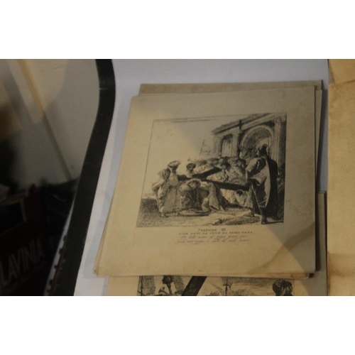 377 - A QUANTITY OF PRINTS AND ENGRAVINGS MAINLY 18TH - 20TH CENTURY, mixed subjects to include natural hi... 