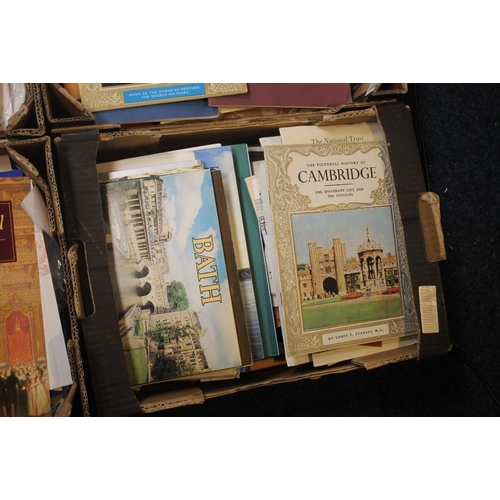 38 - SIX BOXES OF COUNTRY HOUSE GUIDES, CASTLES, CATHEDRALS ETC.