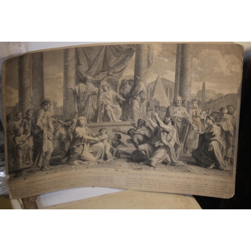 381 - A FOLIO OF PRINTS AND ENGRAVINGS to include 