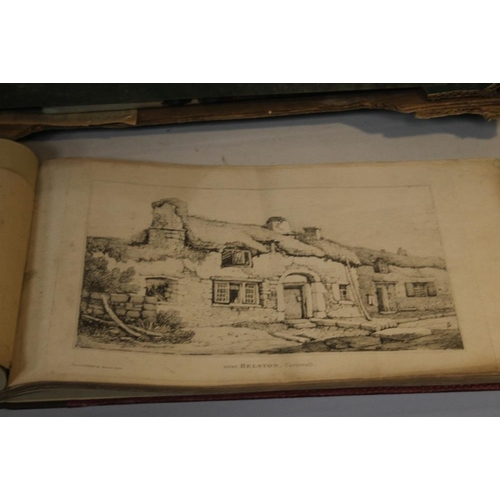 382 - SAMUEL PROUT EARLY 19TH CENTURY ETCHINGS, bound in a book with no title pages or publishing details,... 