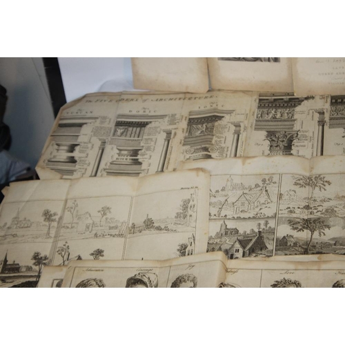 391 - A QUANTITY OF 18TH CENTURY ENGRAVINGS ON THE SUBJECT OF DRAWING, mainly classical subjects and natur... 