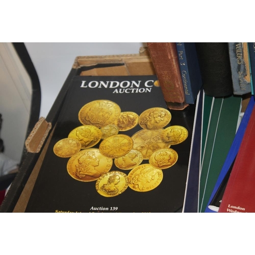 41 - COINS AND MEDALS - REFERENCE CATALOGUES AND BOOKS, two boxes