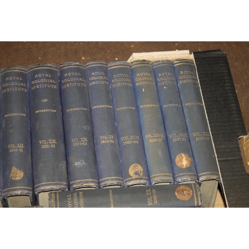 45 - ROYAL COLONIAL INSTITUTION- TRANSACTIONS 1874-1909, 32 volumes, a runCondition Report:V... 