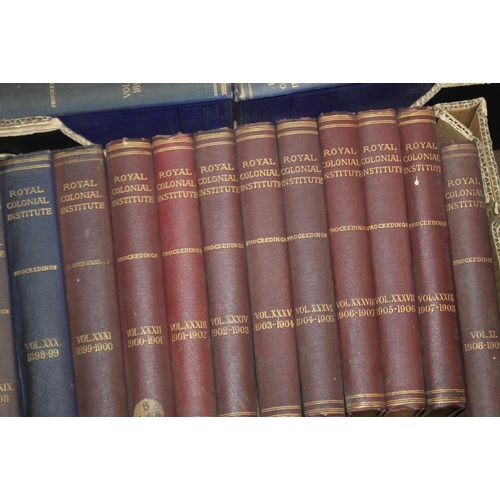 45 - ROYAL COLONIAL INSTITUTION- TRANSACTIONS 1874-1909, 32 volumes, a runCondition Report:V... 