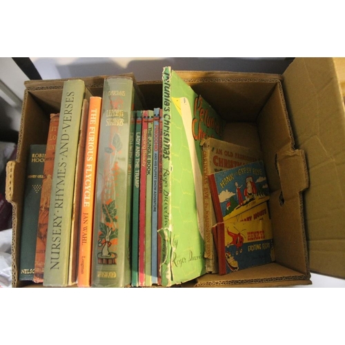 5 - TWO BOXES OF MAINLY CHILDREN'S COLLECTABLE BOOKS to include Roger Duvoisin - 'Petunia's Christmas' w... 