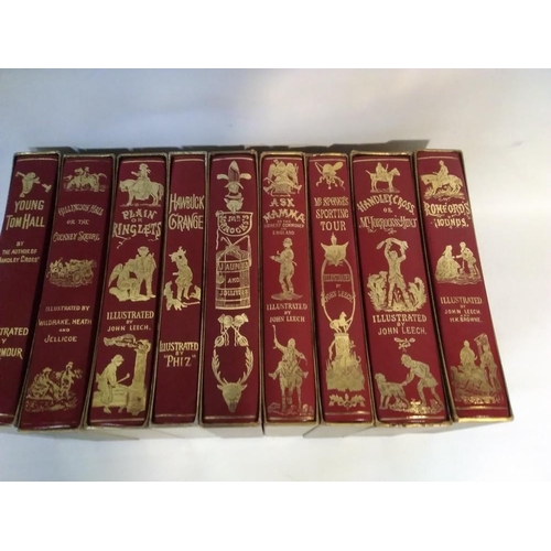 55 - FOLIO SOCIETY - R. S. SURTEES SOCIETY FACSIMILE EDITIONS, published 1981, 9 volumes in gold coloured... 