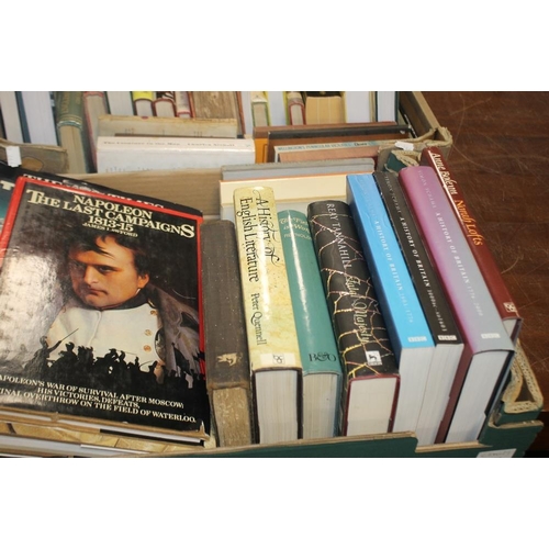 60 - TWO TRAYS OF HISTORY INTEREST BOOKS