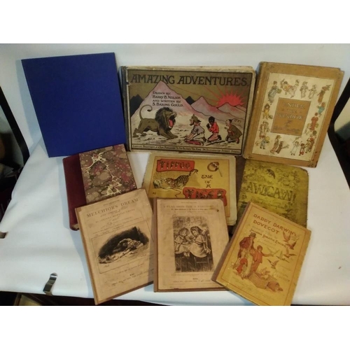 7 - A COLLECTION OF ANTIQUARIAN CHILDREN'S BOOKS to include S. Baring Gould 'Amazing Adventures' drawn b... 