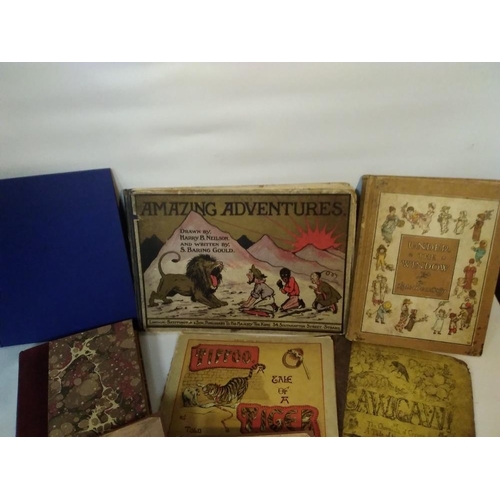 7 - A COLLECTION OF ANTIQUARIAN CHILDREN'S BOOKS to include S. Baring Gould 'Amazing Adventures' drawn b... 