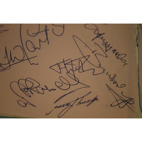 71 - AUTOGRAPH BOOK, to include many 1960's Wolverhampton Wanderers players signatures including Peter Br... 