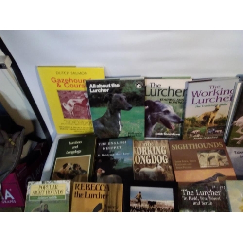 76 - BOOKS ON LURCHERS, LONGDOGS AND SIGHTHOUNDS to include 'Longdogs By Day' by E. G. Walsh 1990, 'Runni... 