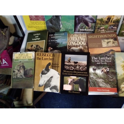 76 - BOOKS ON LURCHERS, LONGDOGS AND SIGHTHOUNDS to include 'Longdogs By Day' by E. G. Walsh 1990, 'Runni... 