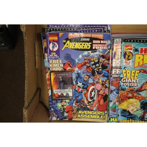 298 - TWO BOXES OF MARVEL COMICS FROM THE 1990'S, to include X Men, Wolverine, Marvel Hero's Reborn, Fanta... 