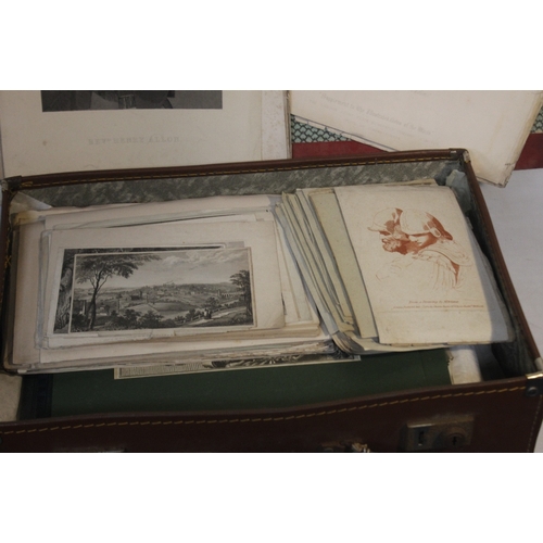 379 - A SUITCASE OF PRINTS to include a selection of 