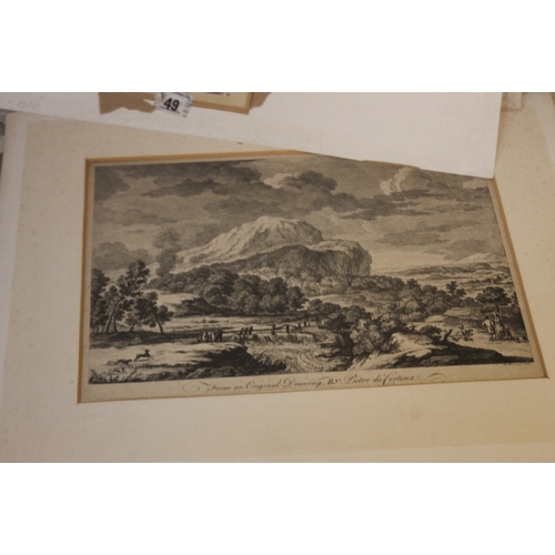 381 - A FOLIO OF PRINTS AND ENGRAVINGS to include 