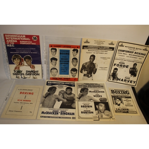 93 - BOXING INTEREST- EIGHTEEN BOXING PROGRAMMES, to include Ali V Foreman Zaire 1974, Frazier V Foreman ... 