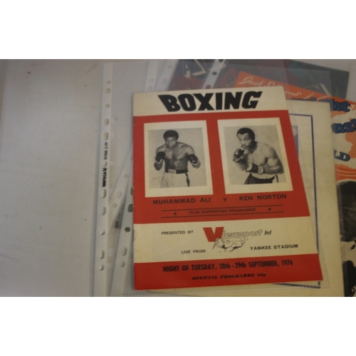 93 - BOXING INTEREST- EIGHTEEN BOXING PROGRAMMES, to include Ali V Foreman Zaire 1974, Frazier V Foreman ... 