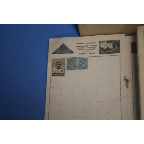 112 - A QUANTITY OF ASSORTED STAMPS LOOSE AND IN ALBUMS