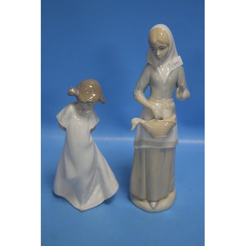 119 - A NAO FIGURINE TOGETHER WITH AN UNNAMED EXAMPLE