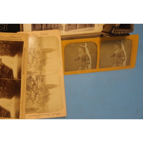 141 - A COLLECTION OF STEREOSCOPE CARDS AND A VIEWER (5128 AND 5161)