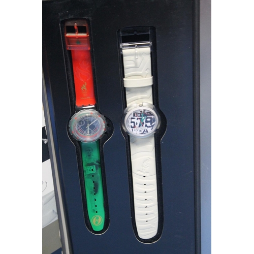 143 - A SWATCH OLYMPIC GAMES WATCH COLLECTION IN ORIGINAL DISPLAY PACKAGING FROM THE 1995 ATLANTA GAMES