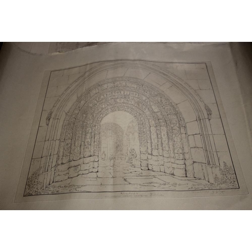 16 - TWELVE UNCOLOURED ETCHINGS OF VARIOUS COLLEGE'S to include 