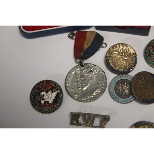 172 - A COLLECTION OF ASSORTED BADGES AND MEDALLIONS